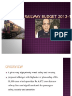 Railway Budget 2012-13