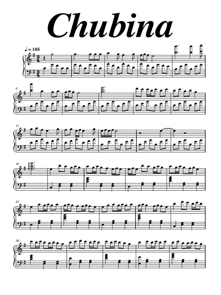 Chubina Music Sheet Collection | PDF