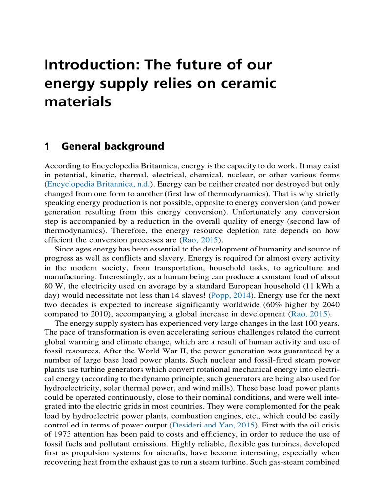 Introduction The Future of Our Energy Sup 2020 Advanced Ceramics For ...
