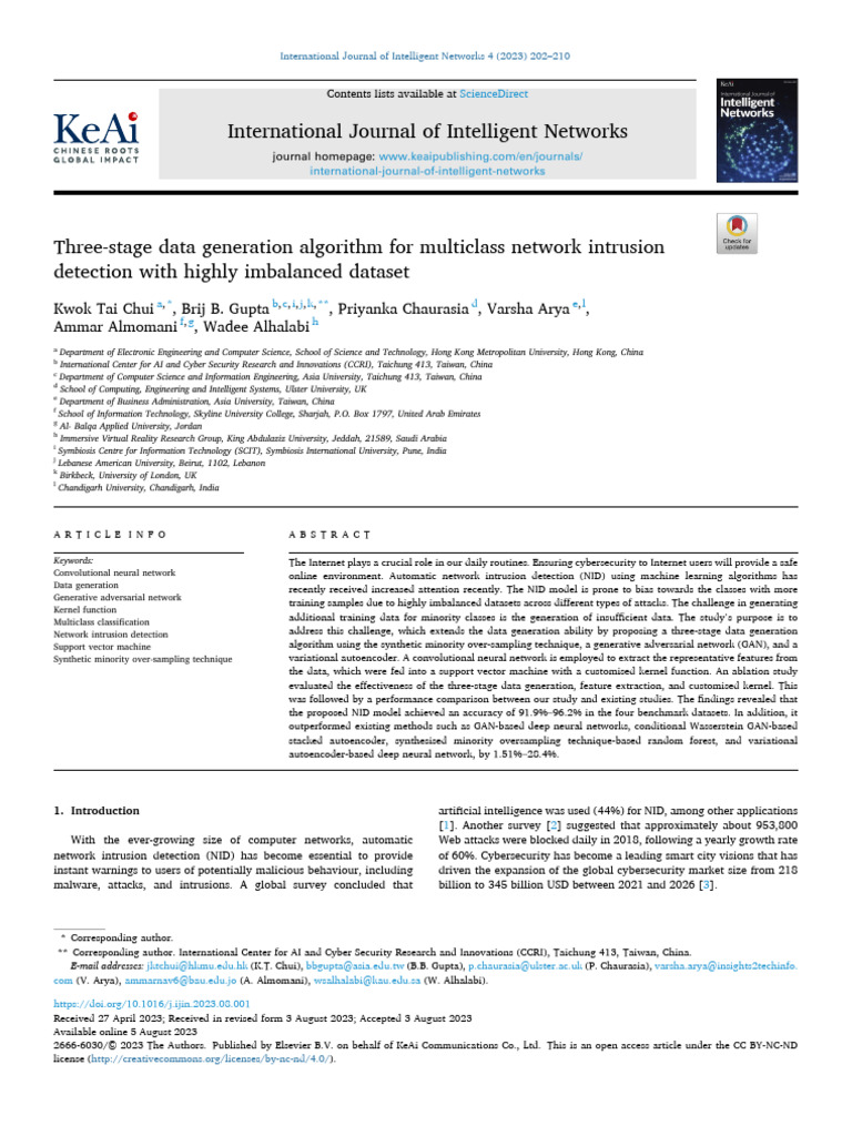 Three Stage Data Generation Algorithm For Multicla 2023 International ...