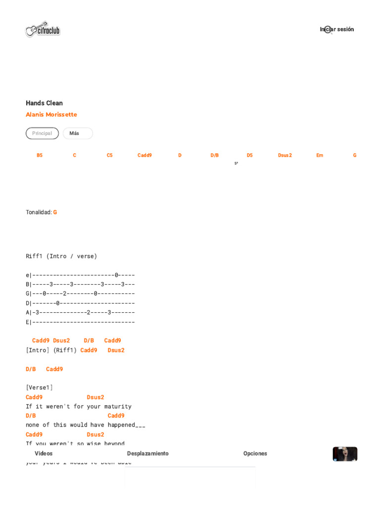 Hands Clean Lyrics and Chords | PDF | Song Structure | Elements Of Music