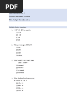 Solutions - CSEC Mathematics MayJune P1 2023 | PDF