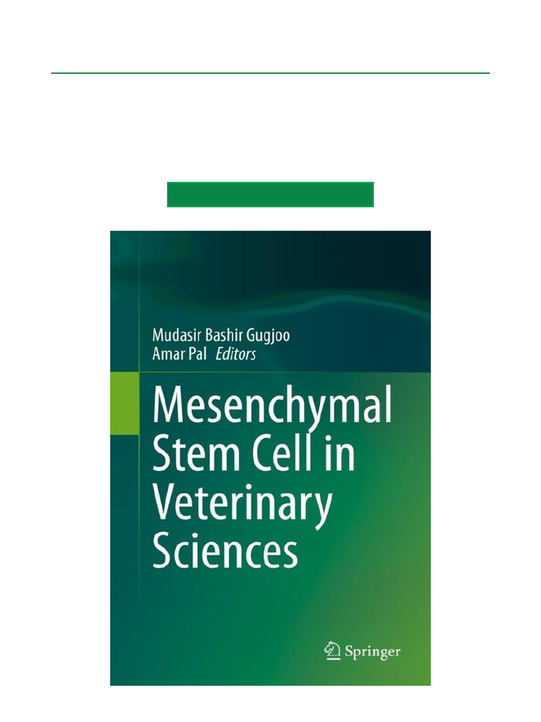 (Ebook PDF) Mesenchymal Stem Cell in Veterinary Sciences, 1st Edition ...