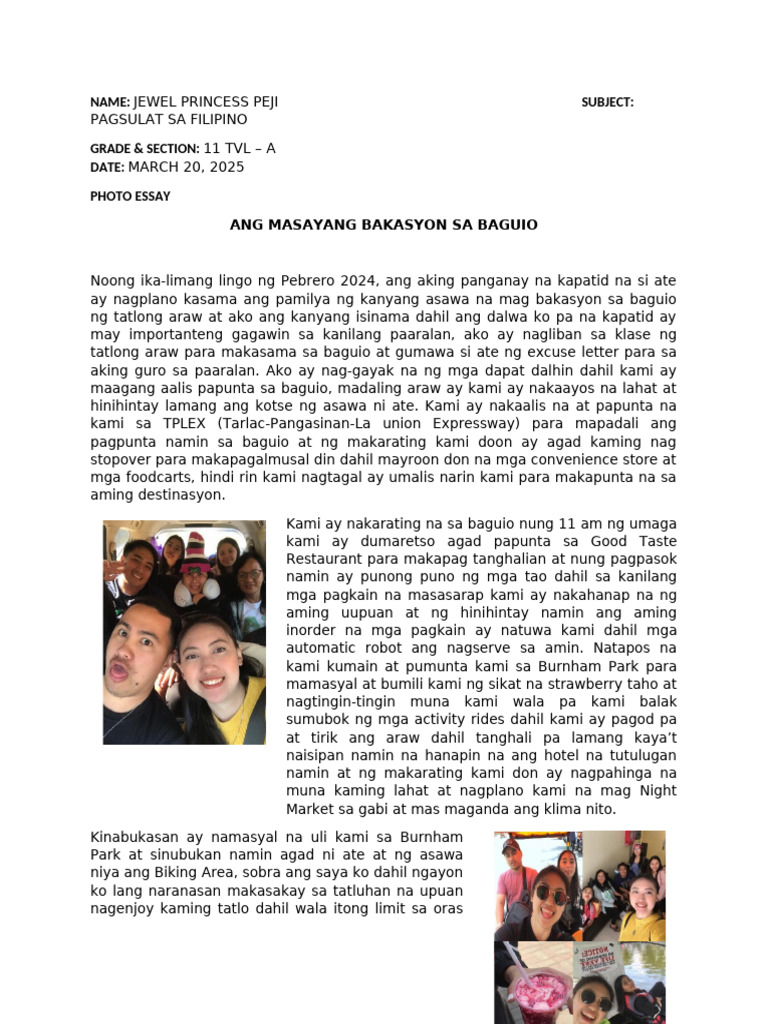 11 Photo Essay | PDF