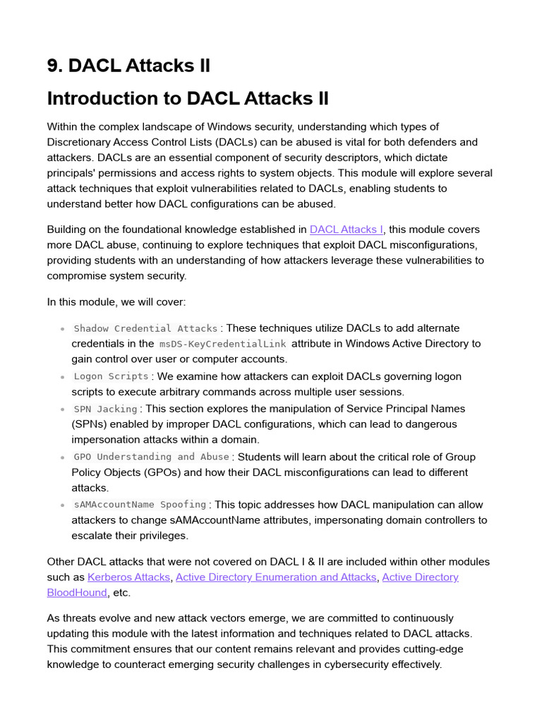 9. DACL Attacks II | PDF | Active Directory | Public Key Certificate