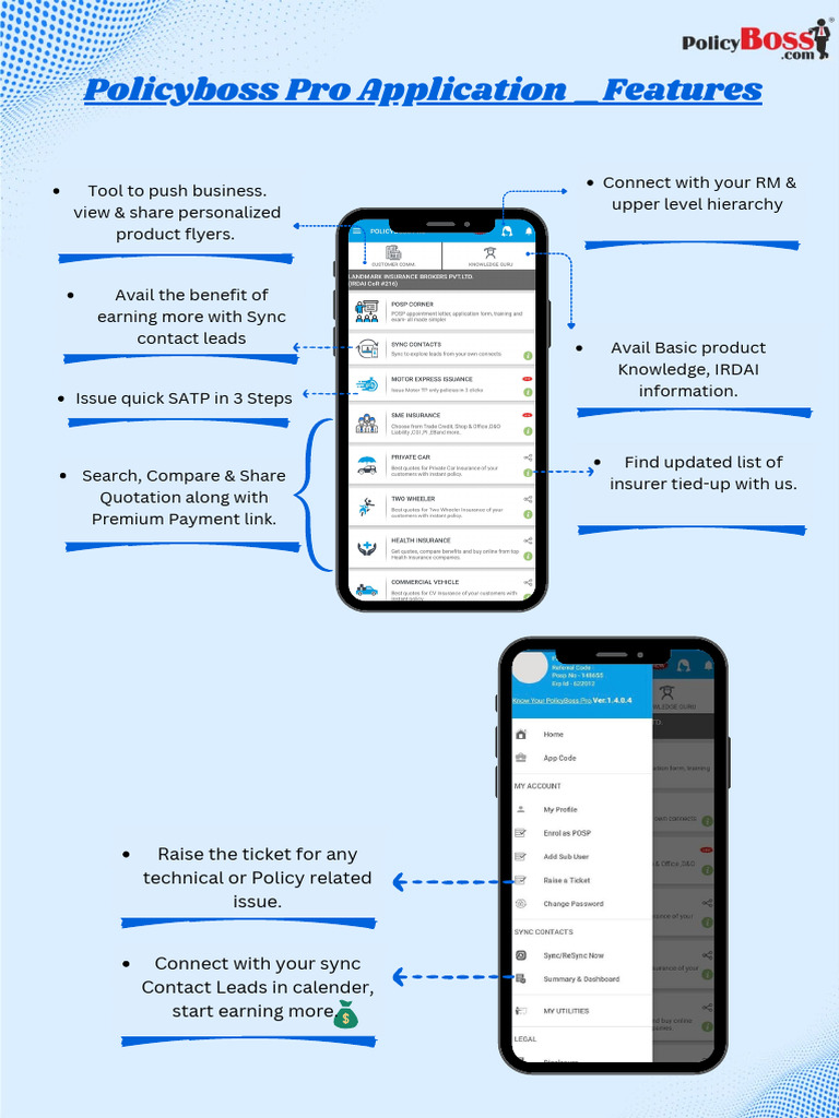 Policyboss Pro Application - Features | PDF