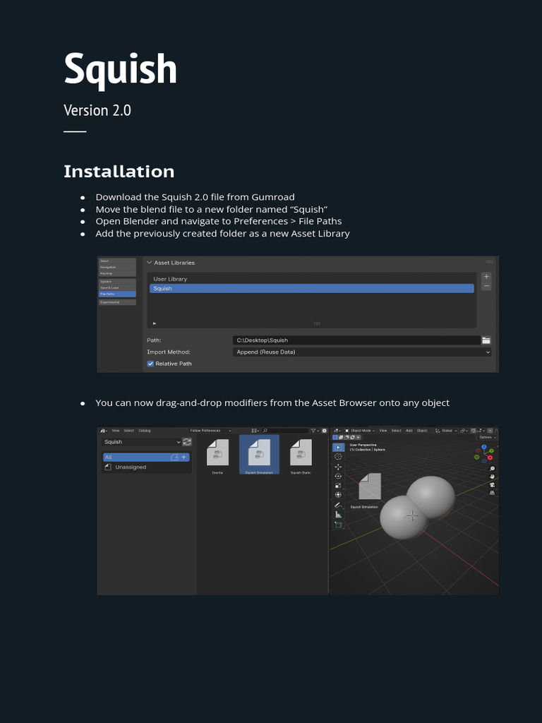 Squish User Manua (V 2.0) | PDF | Shader | Mechanics