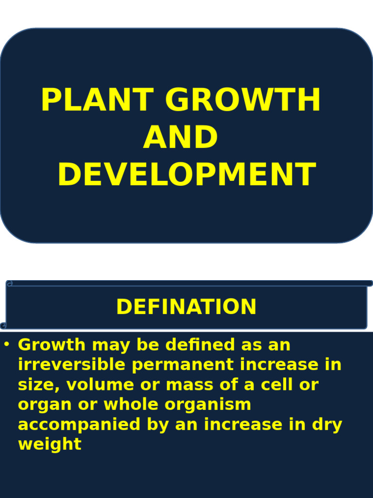 Plant Growth and Development Overview | PDF | Plant Hormone | Plants