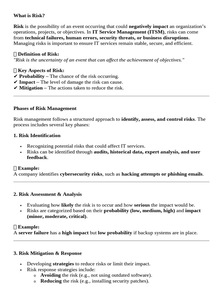 Understanding IT Risk Management | PDF | Risk | Security
