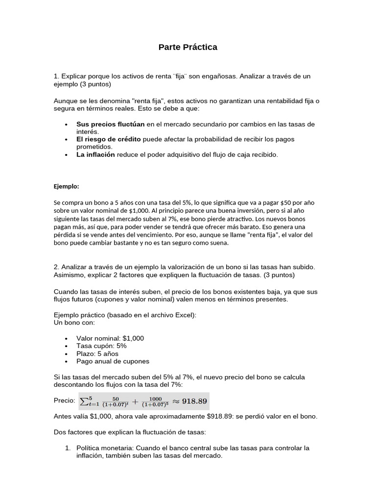 Riesgos de la Renta Fija y WACC en Finanzas | PDF | Inflación | Deuda