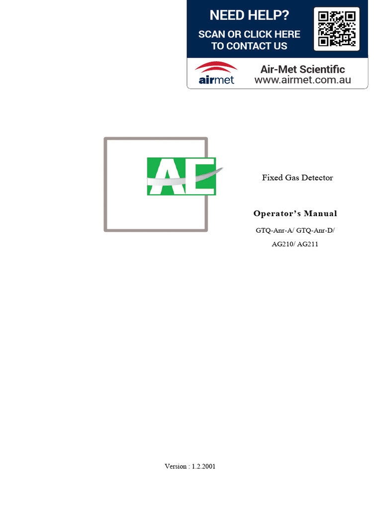 AG210 Gas Detector Operator's Manual | PDF | Electrical Wiring