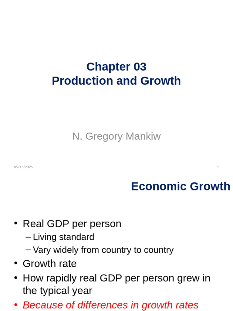 Chapter 3 - Production and Growth | PDF | Economic Growth | Investing