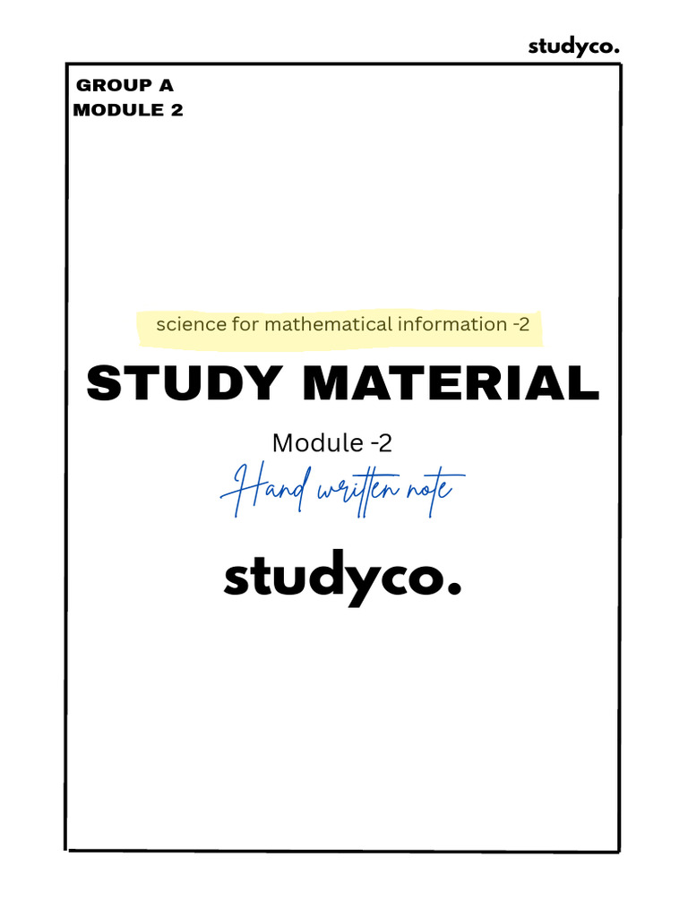 Science Math Info Module 2 Notes | PDF