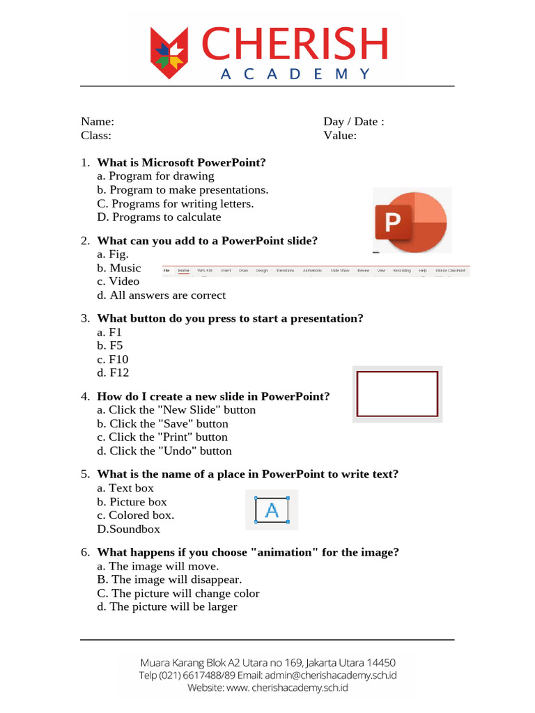 Microsoft PowerPoint Basics Quiz | PDF | Microsoft Power Point | Computing