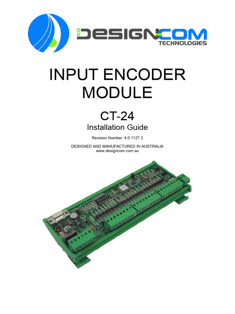 CT-24 Input Encoder Installation Guide | PDF | Direct Current ...
