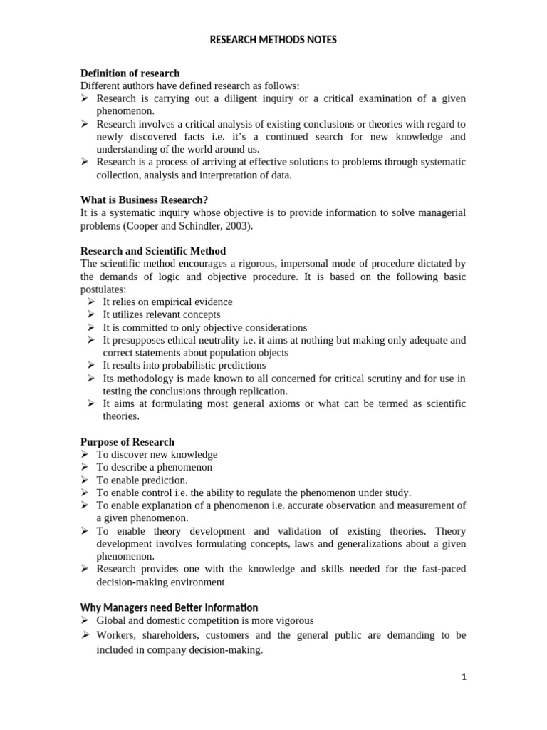 Comprehensive Research Methods Overview | PDF | Methodology ...