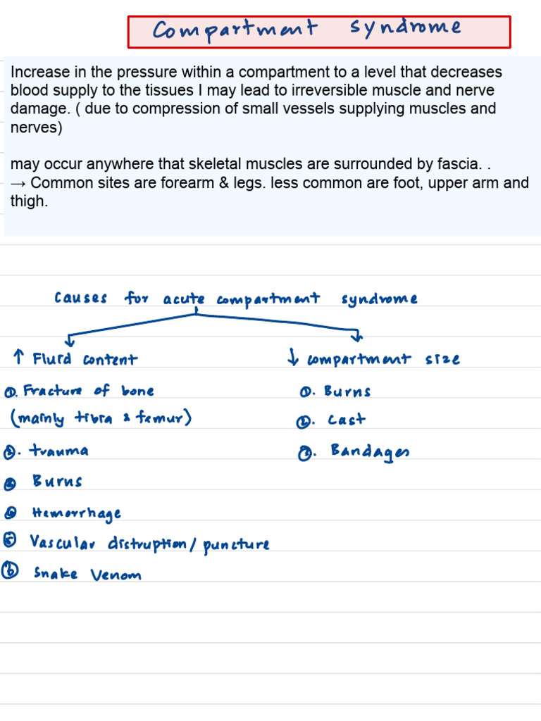 Compartment Syndrome: Signs and Treatment | PDF | Physiology | Clinical ...