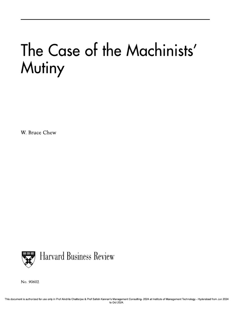 Machine Mutiny | PDF