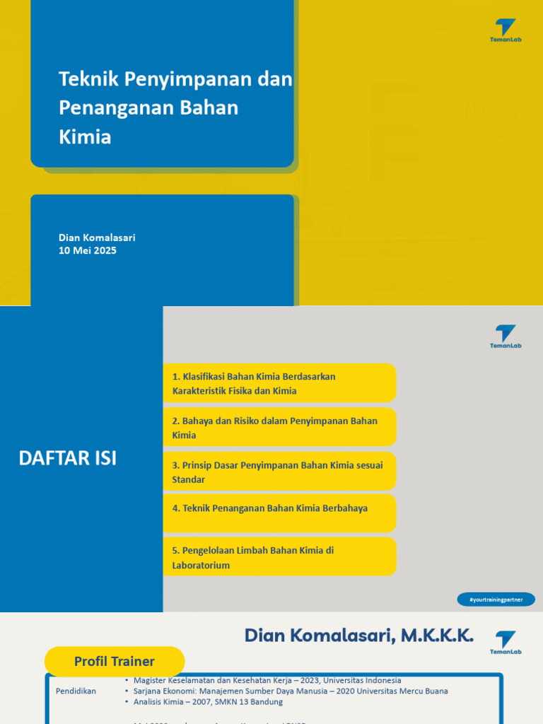 Penyimpanan dan Penanganan Bahan Kimia | PDF