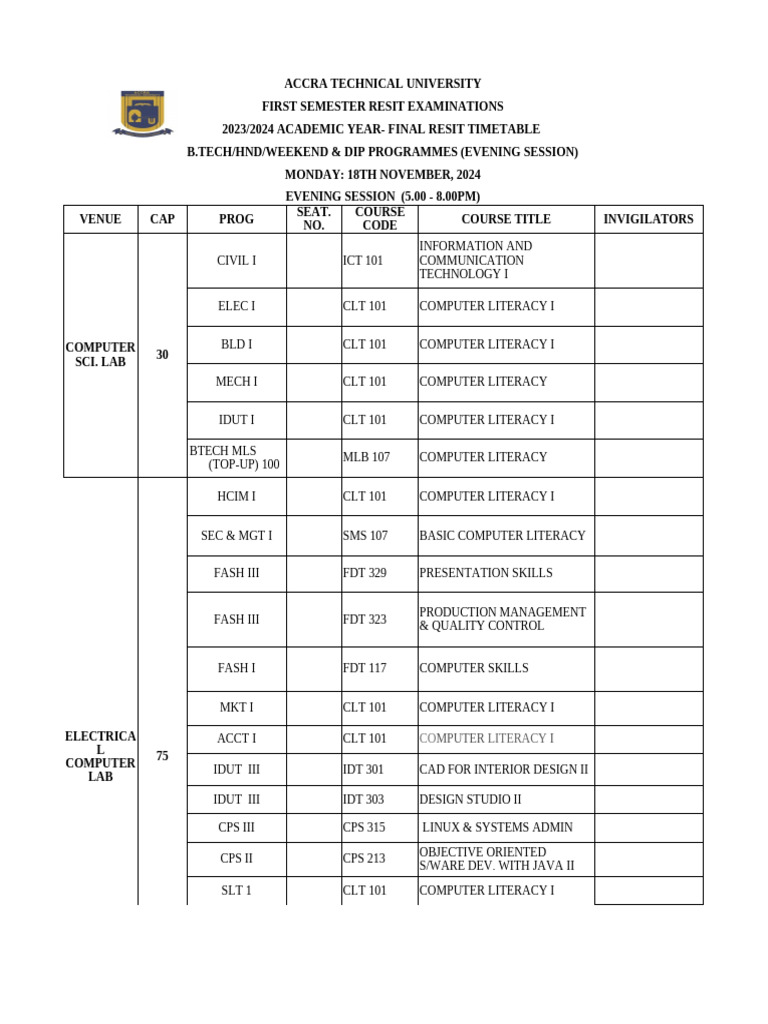 UG Resit Timetable 2025 | PDF | Electrical Engineering | Engineering