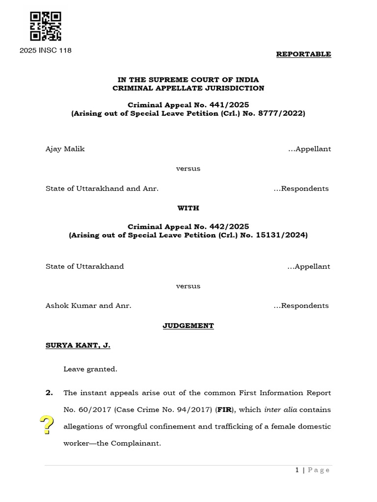 Ajay Malik V State 583955 | PDF | International Labour Organization ...