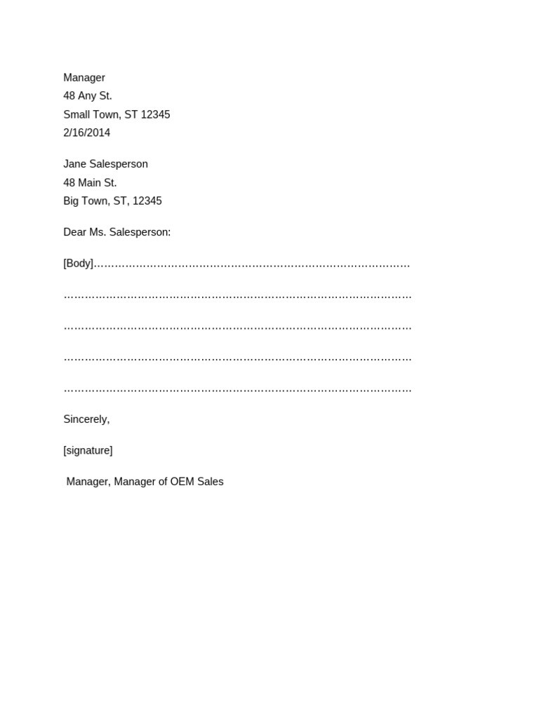 Formal Business Letter 08 | PDF