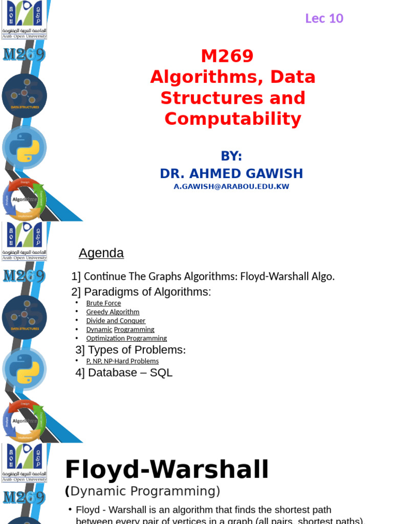 Algorithm Paradigms in M269 Course | PDF | Dynamic Programming ...