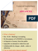 General Guidelines On Advances