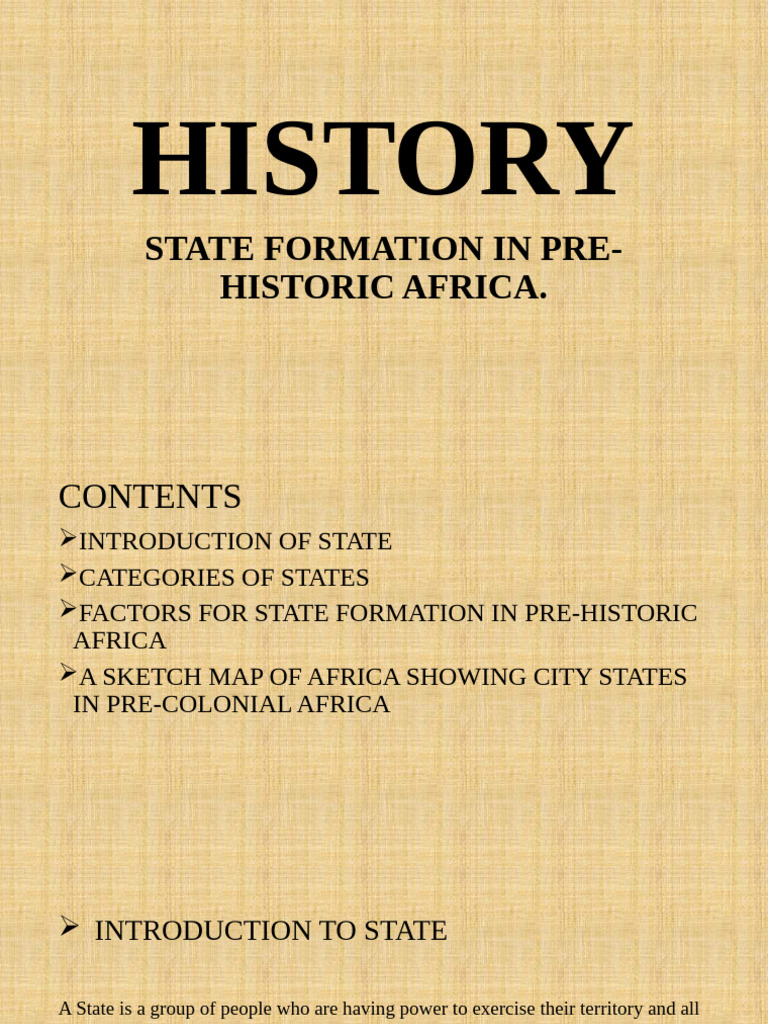 State Formation in Prehistoric Africa | PDF | Africa