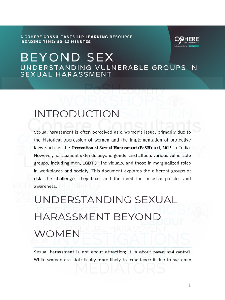 Understanding Sexual Harassment for All | PDF | Sexual Harassment ...
