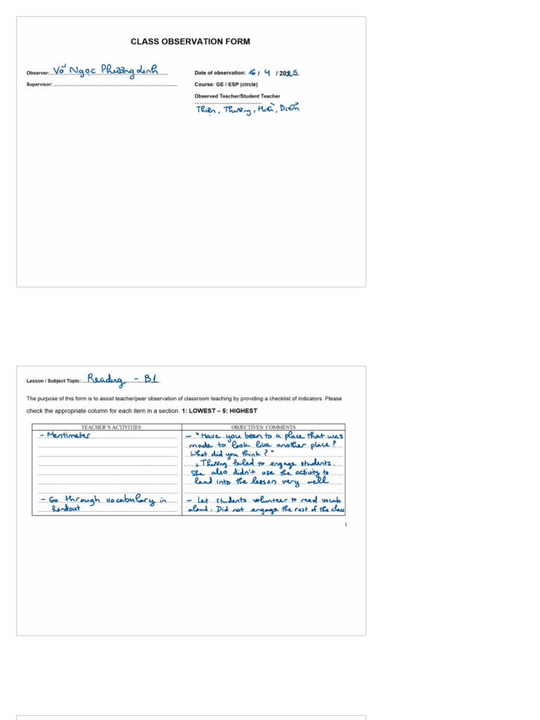 OBS Form Thuong Thien Apr16 | PDF