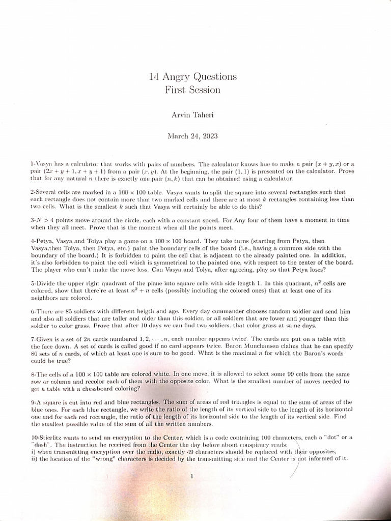 14 Angry Questions - 250513 - 125726 | PDF