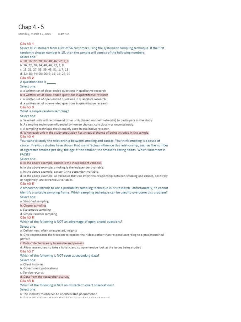 Chap 4 5 | PDF | Sampling (Statistics) | Data