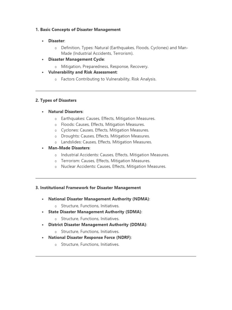 Comprehensive Guide to Disaster Management | PDF | Emergency Management ...