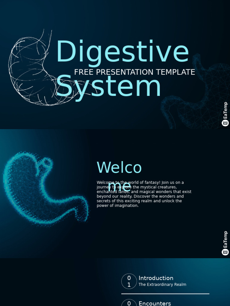 Free Digestive System PPT Template | PDF | Fantasy | Magician (Fantasy)