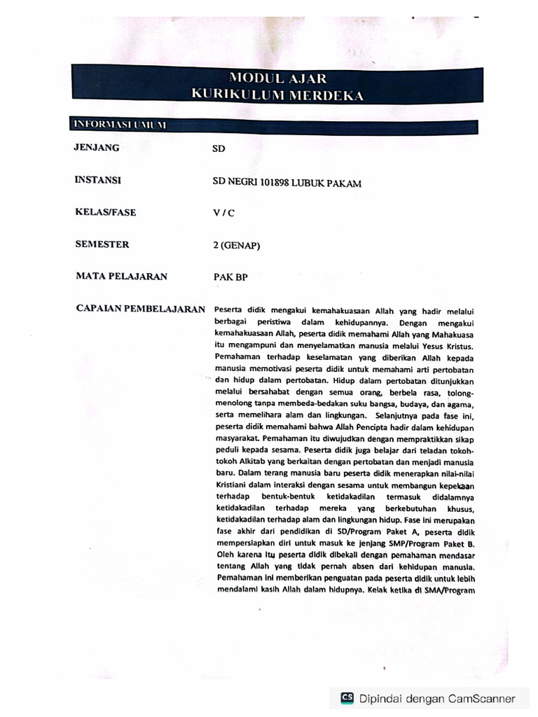 Modul Ajar Pendidikan Agama Kristen Kls 5 Pdf