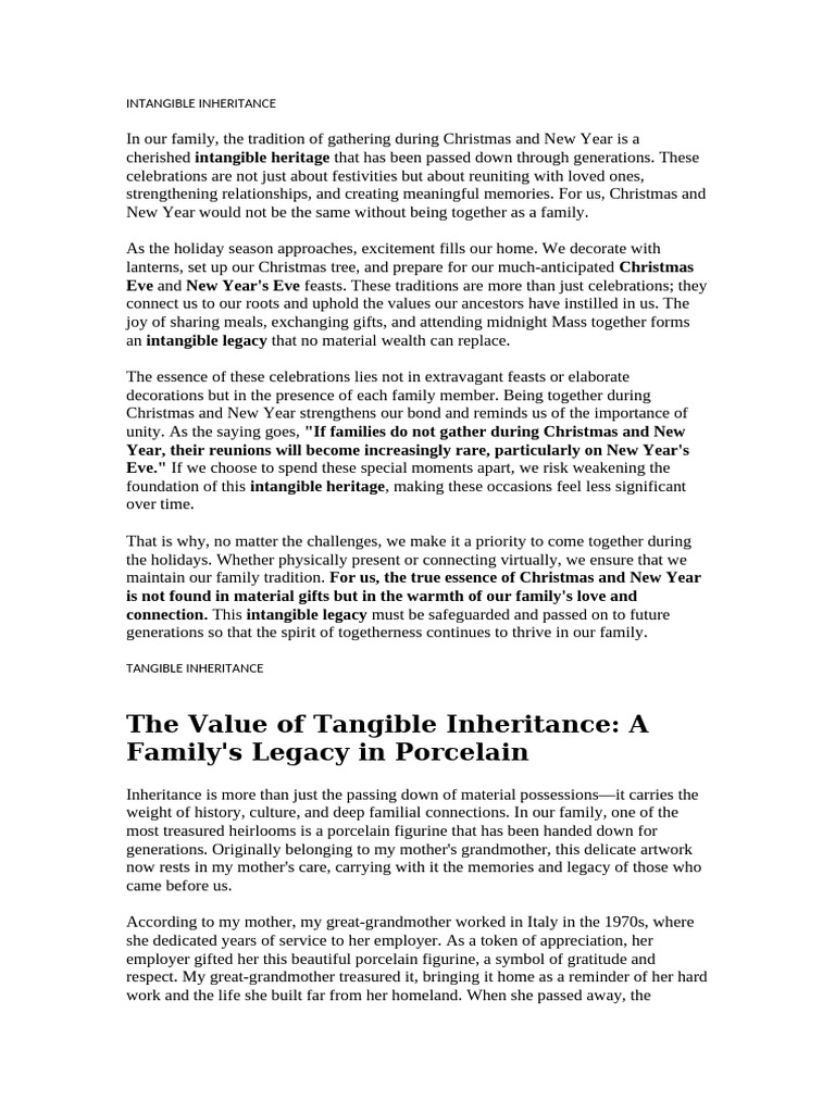 Family Traditions and Language Heritage | PDF | Christmas | Christmas Eve