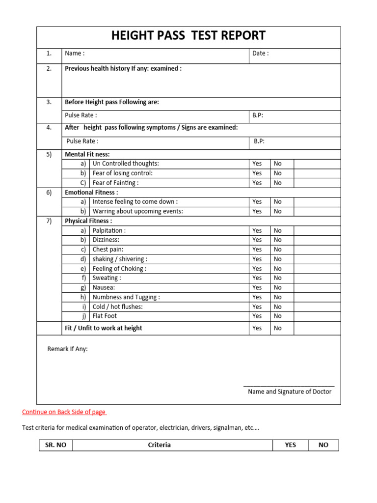 Height Pass Vertigo Test Report | PDF | Neurological Disorders ...