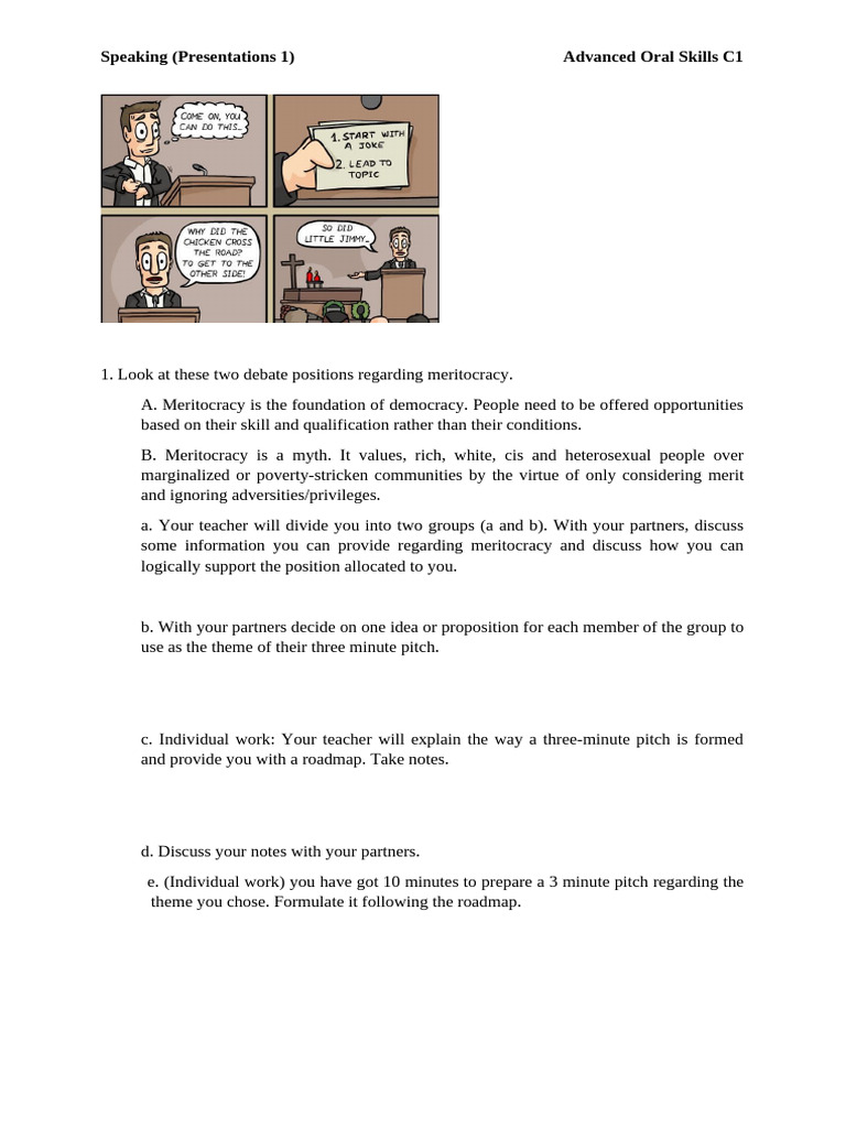 Worksheet Speaking | PDF