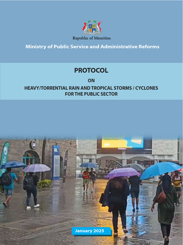 Heavy Rain Protocol for Mauritius 2025 | PDF | Flood | Rain