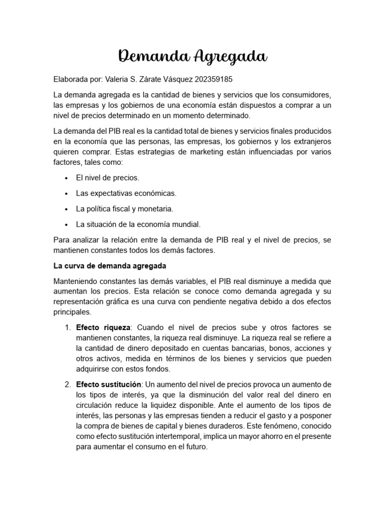 Demanda Agregada y Factores Económicos | PDF | La política fiscal | La ...