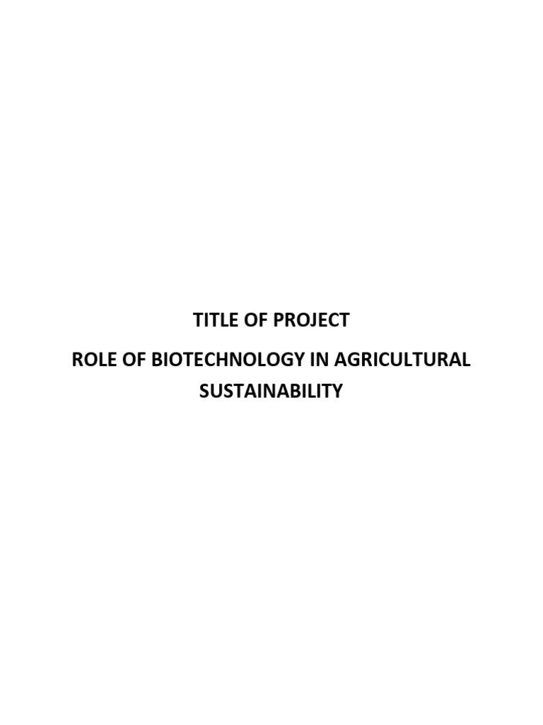 Biotechnology's Role in Soil Conservation | PDF | Agriculture ...