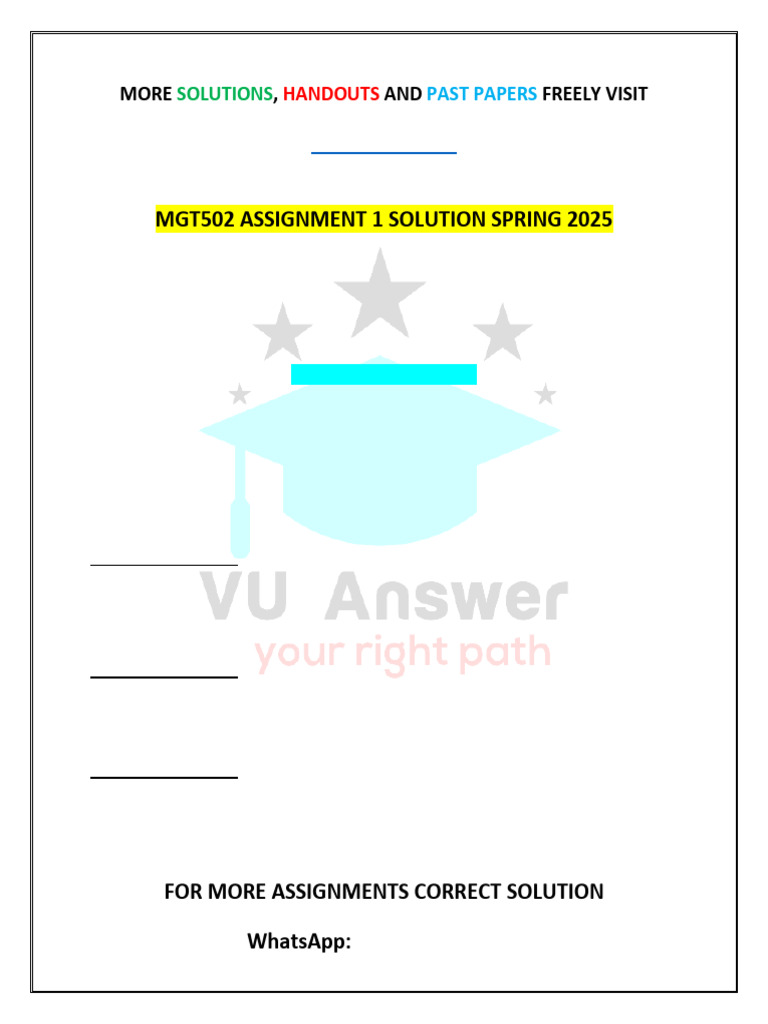 MGT502 Assignment 1 Solution Guide | PDF | Social Psychology