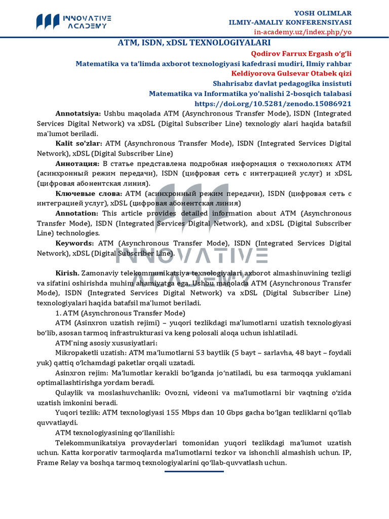 Yosh Olimlar 0736 | PDF