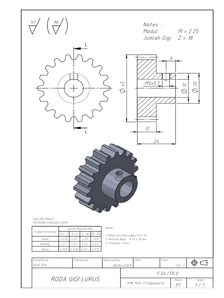 Roda Gigi Lurus | PDF