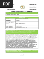 African Union CV Template Guide | PDF | African Union