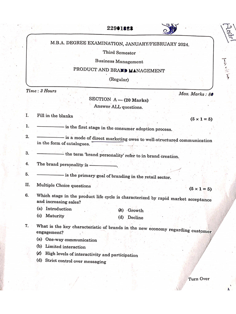 3 RD Sem Previous Question Papers | PDF