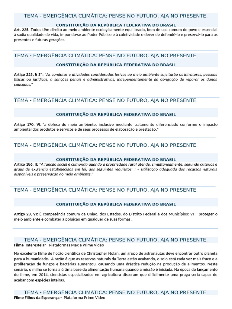 Emergência Climática: Aja Agora! | PDF | Aquecimento global e mudança ...