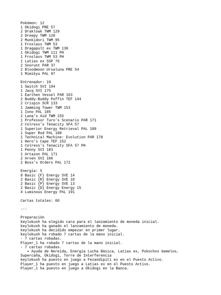Pokemon TCG Verfsion Def Estandar 24 Post Rot VS Ceruledge Ex | PDF ...