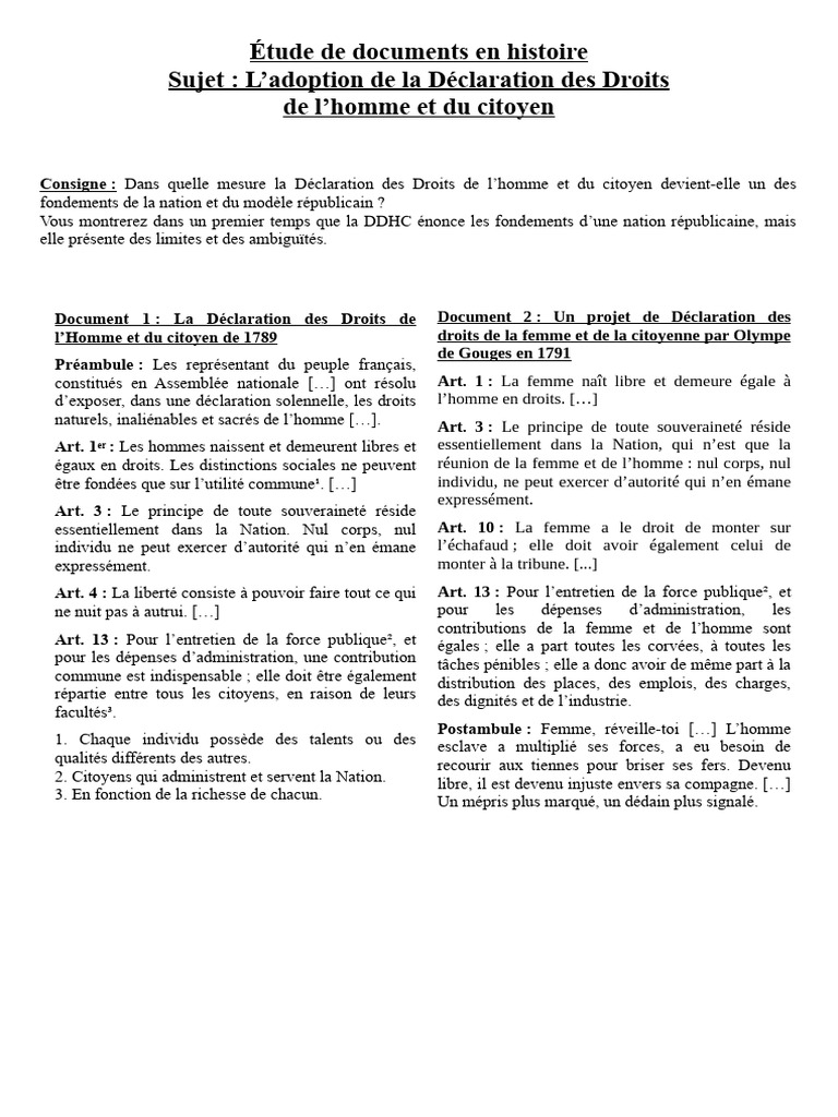 Fondements et limites de la DDHC | PDF | Justice | Crime et violence